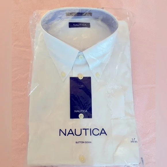 Nautica men’s dress shirt. Size 17;34/35. NWT - Picture 1 of 5